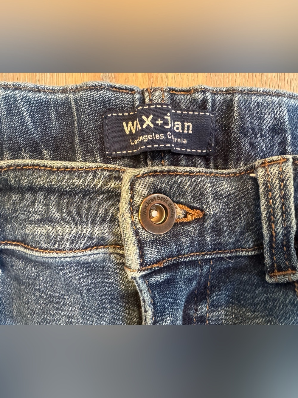 Distressed Dark Blue Women's Jeans — Casual Relaxed Fit - Picture 3 of 7